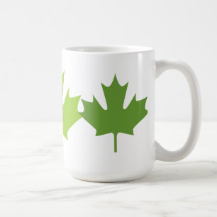 Grünes Blatt - Tasse