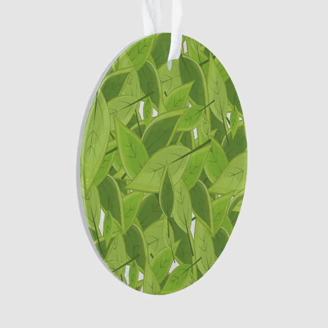 Grünes Blätter Muster Ornament (Vorderseite)