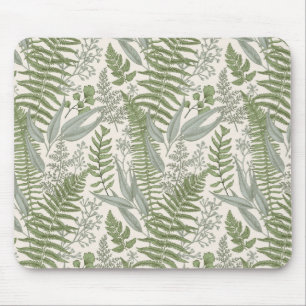 Grünes Blattmuster Mousepad