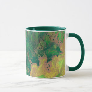 Grünes Blattwerk Tasse