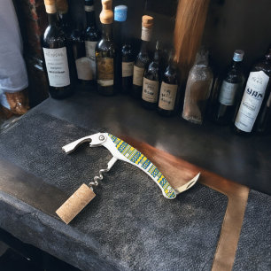 Grünes Blau Traditionelles Stammmuster Kellnermesser