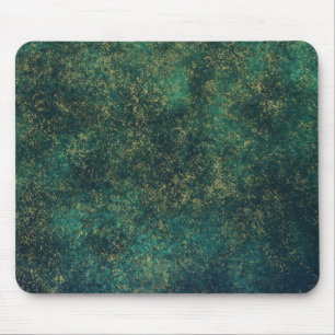 Grünes, Blau-u. GoldAquarell Mousepad