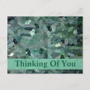 Grünes Blumenband Postkarte