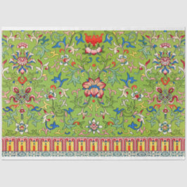 Grünes Blumendekutangewebe Seidenpapier