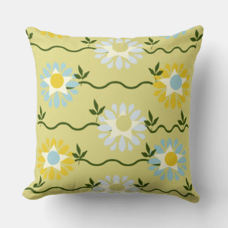 Grünes Blumendesign Kissen