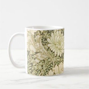Grünes Blumendesign von Wm Morris Kaffeetasse