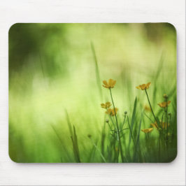 Grünes blumengeschütteltes Foto Mousepad