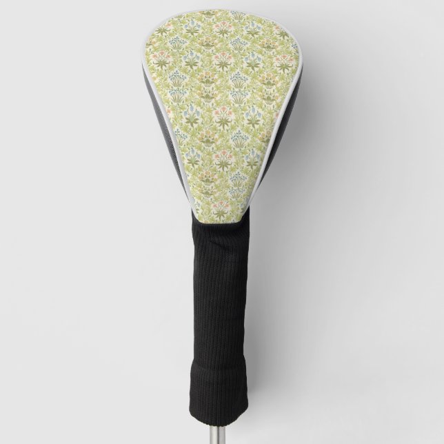 Grünes Blumenmuster-Mädchen-Frauen Golf Headcover (Vorderseite)