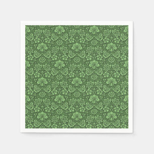 Grünes Blumenmuster Serviette