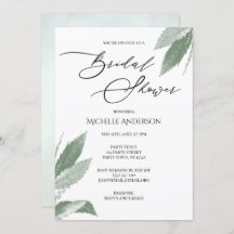 Grünes Botanisches Blätter Brautparty