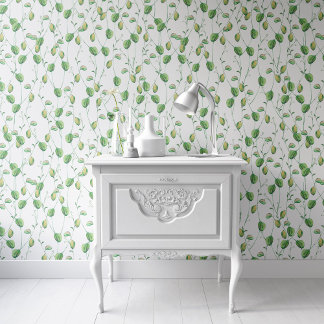 Grünes Botanisches Muster, Peel & Stick Tapete