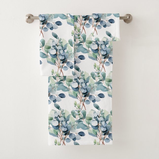 Grünes Botanisches Naturhandtuch Set (Insitu)