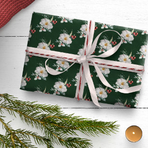 Grünes Botanisches Urlaubspapier Geschenkpapier