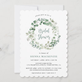 Grünes Brautparty Einladung
