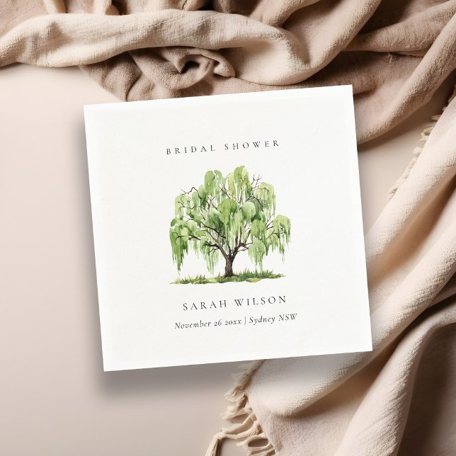 Grünes Brautparty für die Willow Tree Farm Serviette (Von Creator hochgeladen)