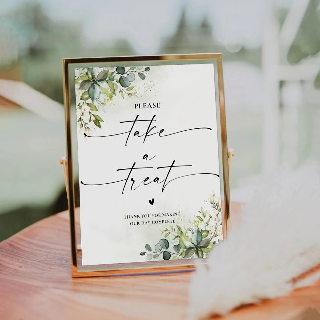 Grünes Brautparty Leckerei Zeichen nehmen Sockelschild (Von Creator hochgeladen)