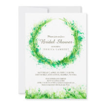 Grünes Brautparty mit Aquarellgras