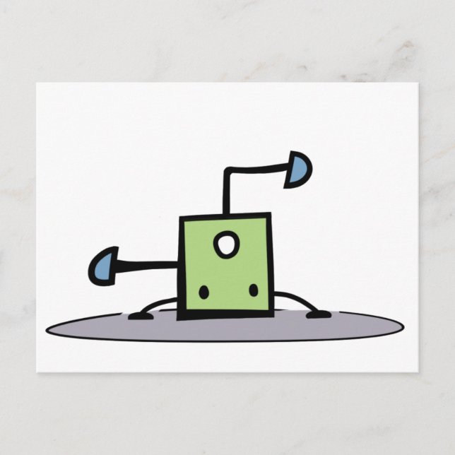 Grünes Breakdance Postkarte (Vorderseite)