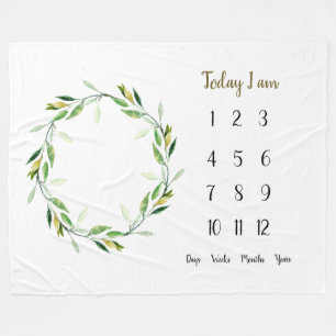 Grünes Buch Baby 1 Jahr Meilenstein Fleece Bla