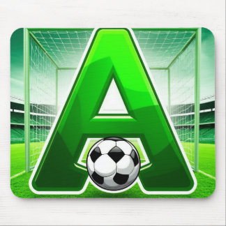 ⚽ Grünes Buchstabe A Fußball-Logo-Stadion-Tor-Spor Mousepad