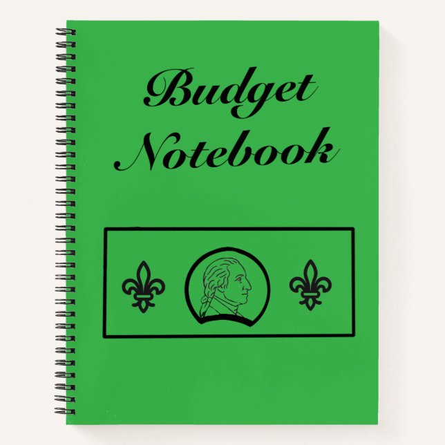 Grünes Budget-Notizbuch Notizbuch (Vorderseite)