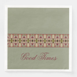 Grünes Burgund und Beige Serviette