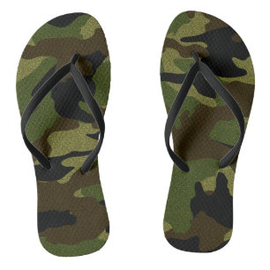 Grünes Camouflage-Militär tarnt Muster umdreht Flip Flops