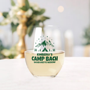Grünes Camp Bachelorette Natur Weinglas Ohne Stiel