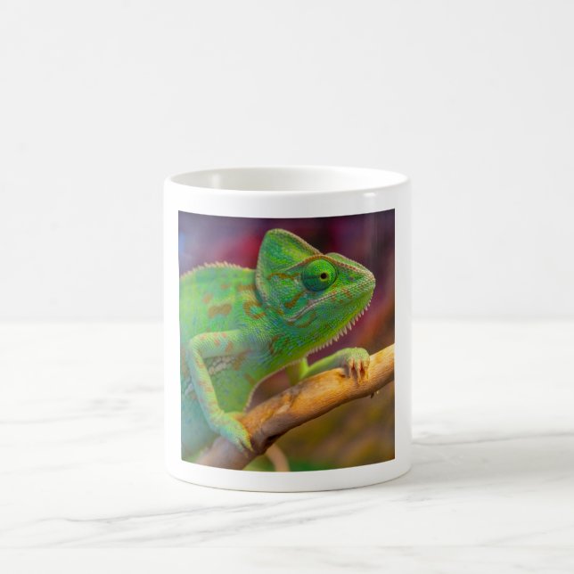 Grünes Chamäleon Kaffeetasse (Mittel)
