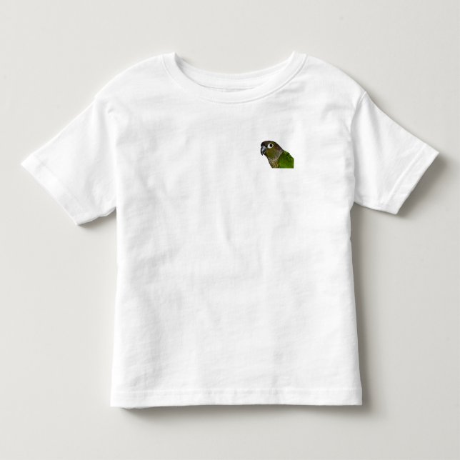 Grünes Cheeked Conure Kleinkind T-shirt (Vorderseite)