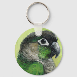 "Grünes Cheeked Conure" Schlüsselanhänger