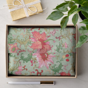 Grünes chinesisches Blumenzinnpapier Seidenpapier