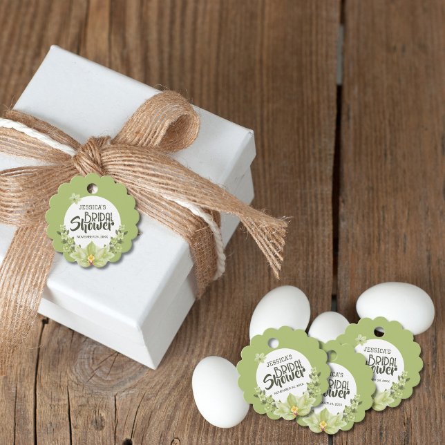 Grünes Clivia Brautparty Geschenkanhänger (Von Creator hochgeladen)