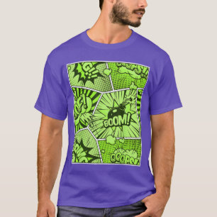 Grünes Comic Buch grün lustig T-Shirt