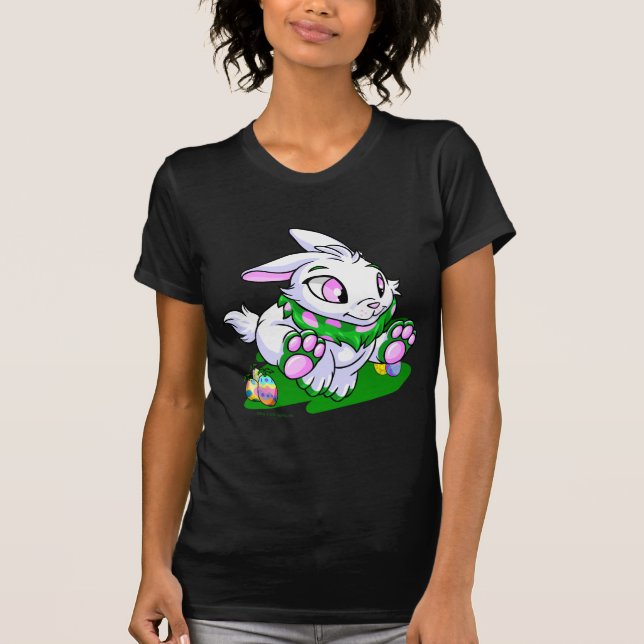 Grünes Cybunny, das durch neggs läuft T-Shirt (Vorderseite)