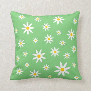 Grünes Daisy-Kissen Kissen