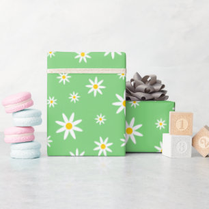 Grünes Daisy-Wrapping-Papier Geschenkpapier