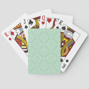 Grünes Damastmuster Spielkarten