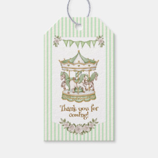 Grünes Dankeschön Aquarell-Pferd-Baby-Party Geschenkanhänger