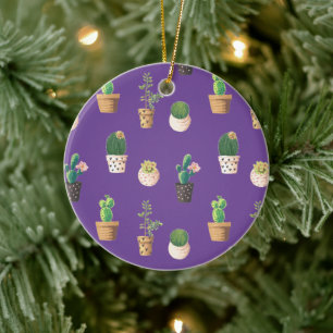 Grünes Dessert Sukkulente Kakteen in Pots Keramik Ornament