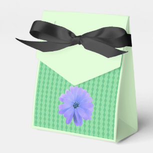 Grünes Diamantmuster lila Blume Geschenkschachtel