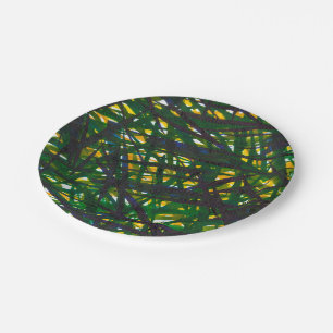 Grünes Dickicht II Pappteller