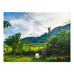 Grünes Dorf Fotodruck