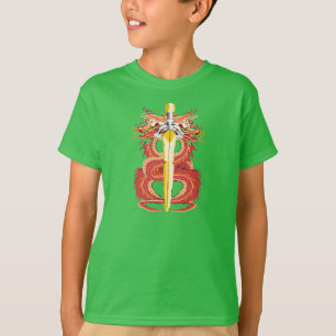 Grünes-Drachen-Schwert T-Shirt