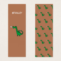 Grünes Drachenmonogramm-Lesezeichen