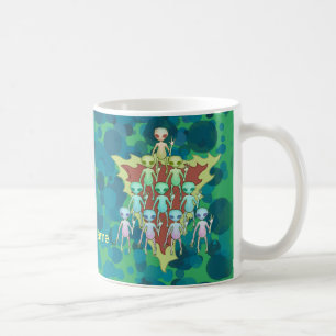 Grünes Dreieck Alien Kaffeetasse