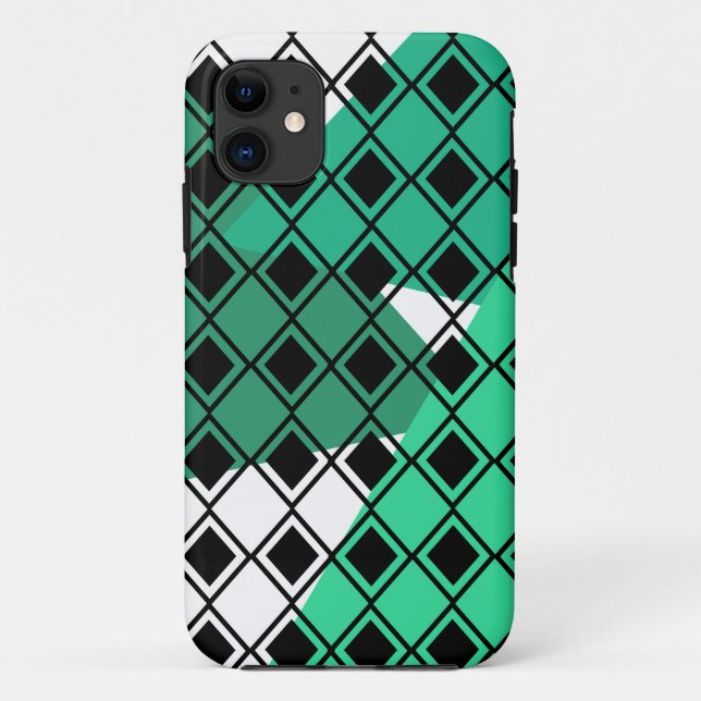 Grünes Dreieck Harlequin Case-Mate iPhone Hülle (Rückseite)