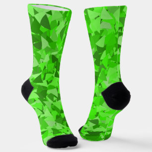 Grünes Dreieckmuster Socken