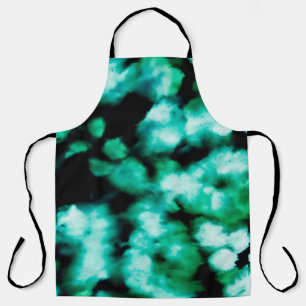 Grünes dunkles Tie Dye. Aquamarin Inspiration Tie Schürze