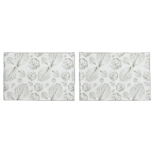 Grünes, einfaches strukturiertes Blätter - Moderne Kissenbezug